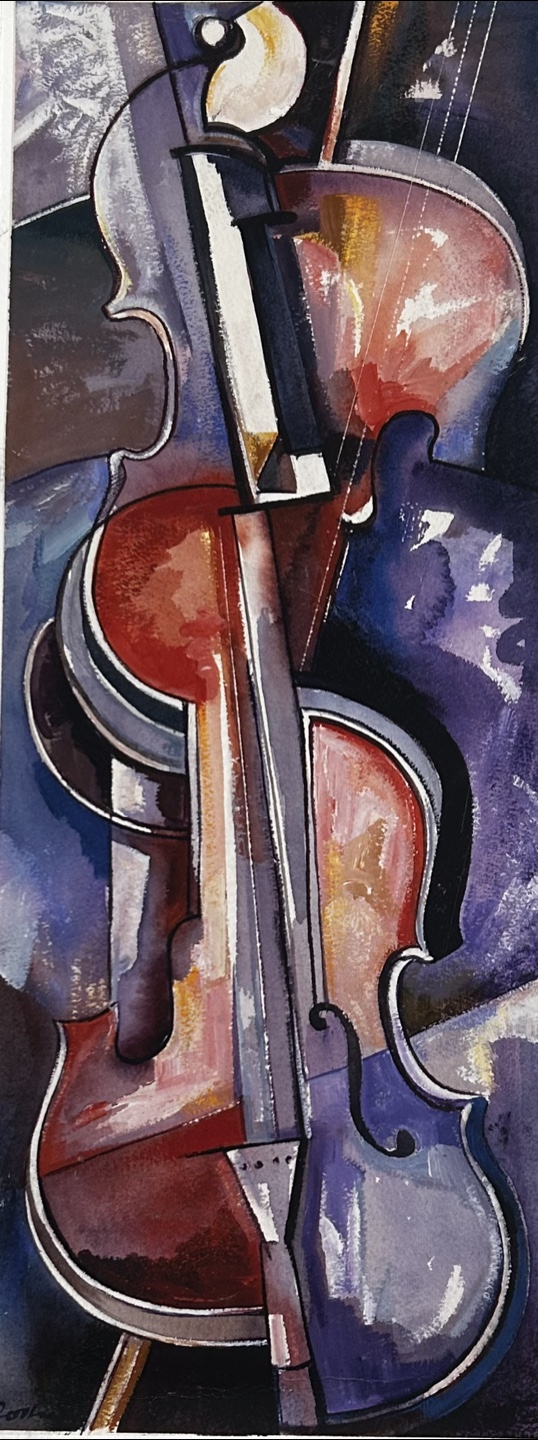 Abstract Violin Artwork