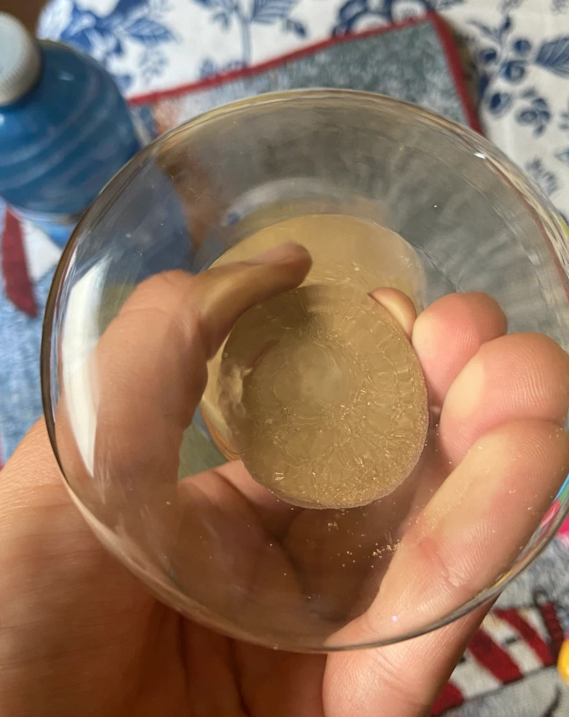 Glass hourglass with brownish sand - photo 5