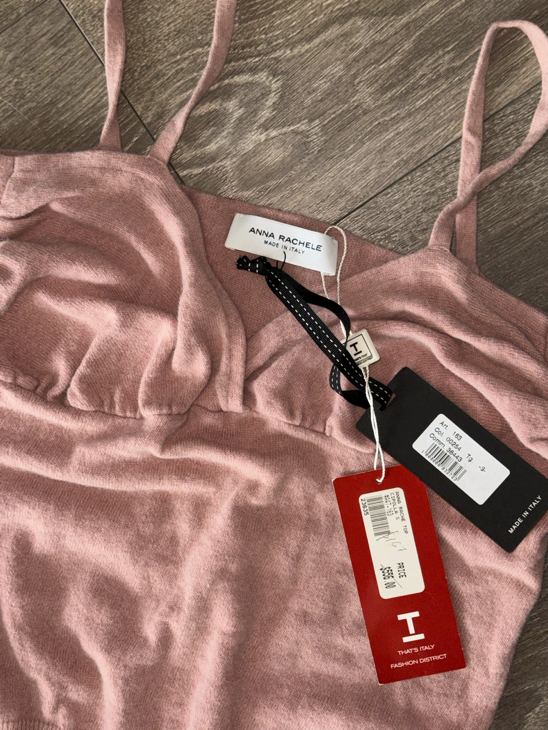 Anna Rachele Pink Knit Top and Striped Pants Set - photo 3
