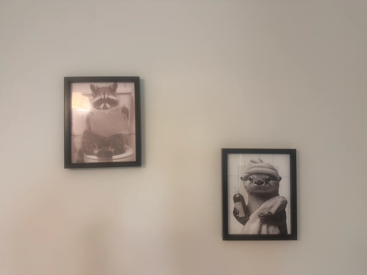 Set of 2 Animal Bathroom Wall Art Prints - photo 2