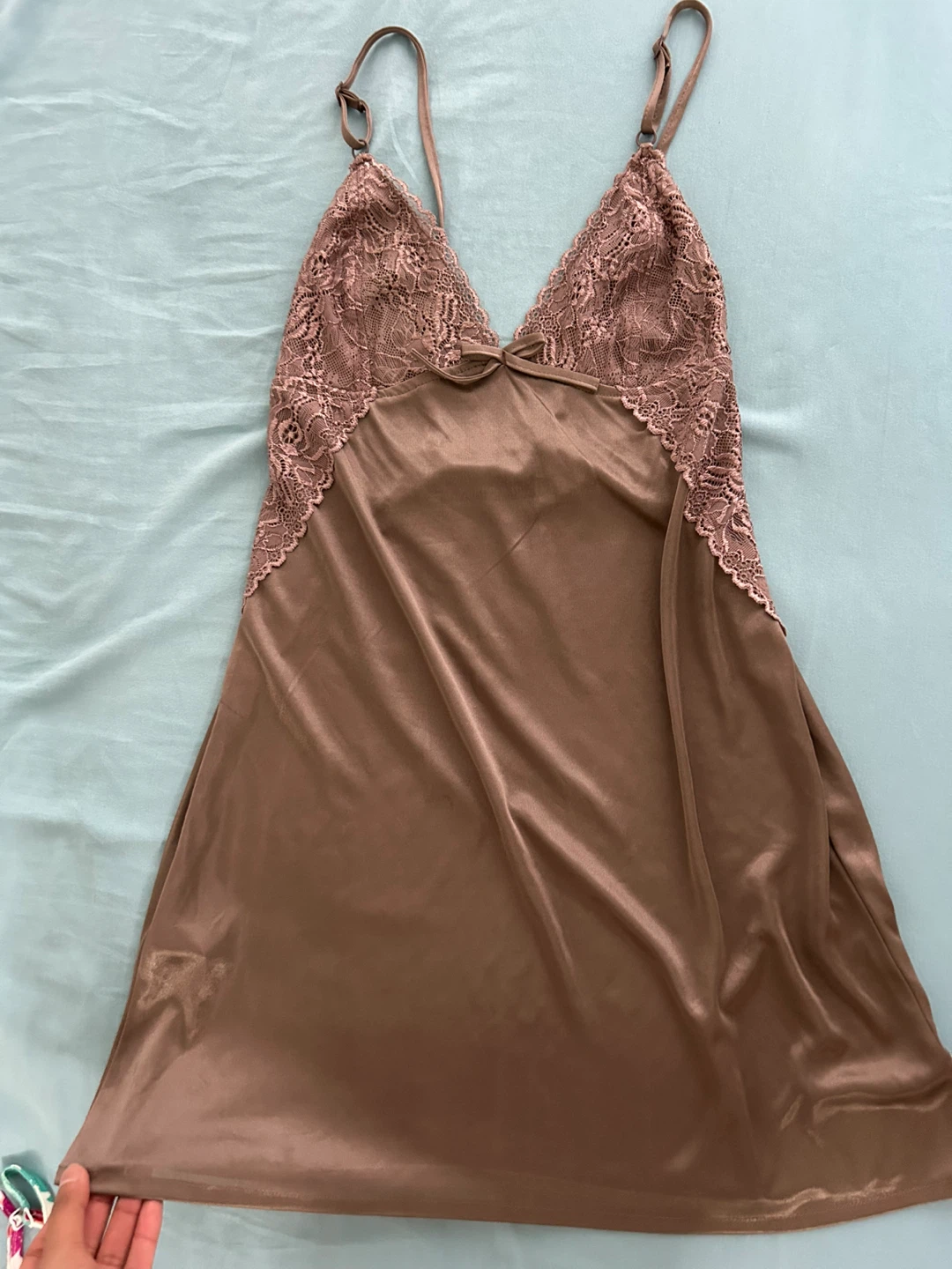 Satin and lace chemise slip - photo 2