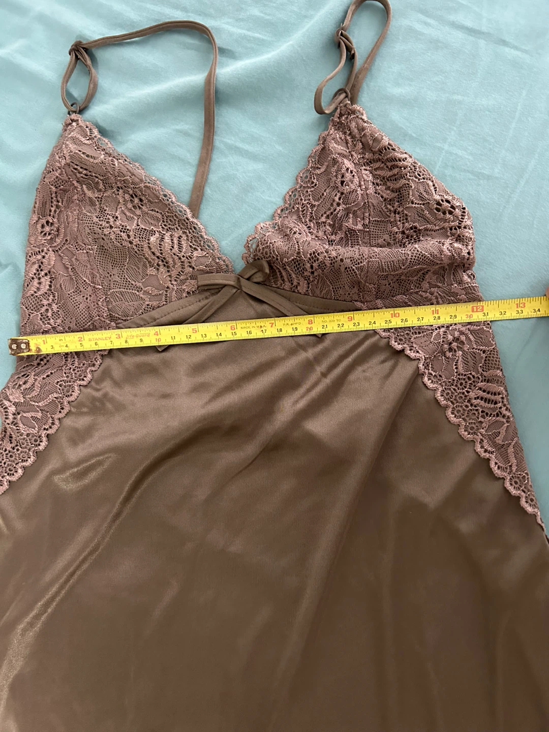 Satin and lace chemise slip - photo 4