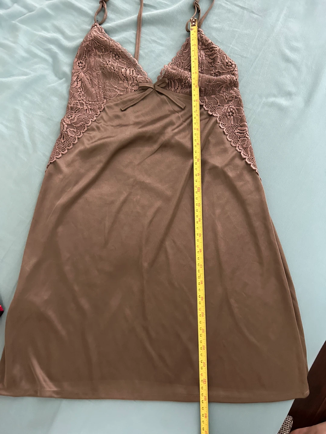 Satin and lace chemise slip - photo 5