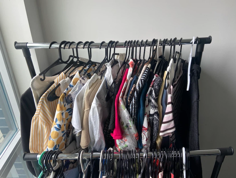 Double Rail Rolling Garment Rack - photo 2