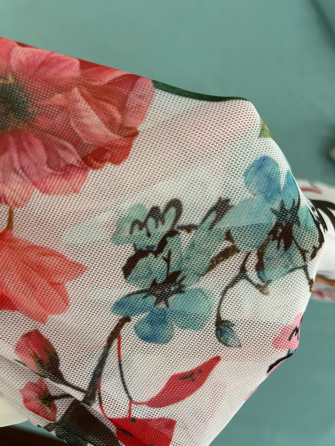 Floral mesh shorts beach cover up - photo 4