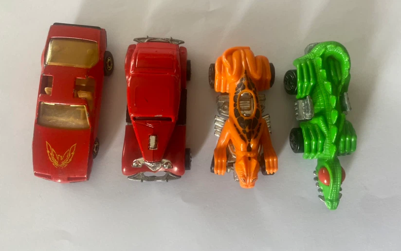 Vintage 1980s Hot Wheels Lot (4 Cars) - Clean Metal Bases