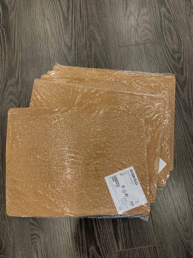 IKEA AVSKILD Cork Placemats - Set of 4