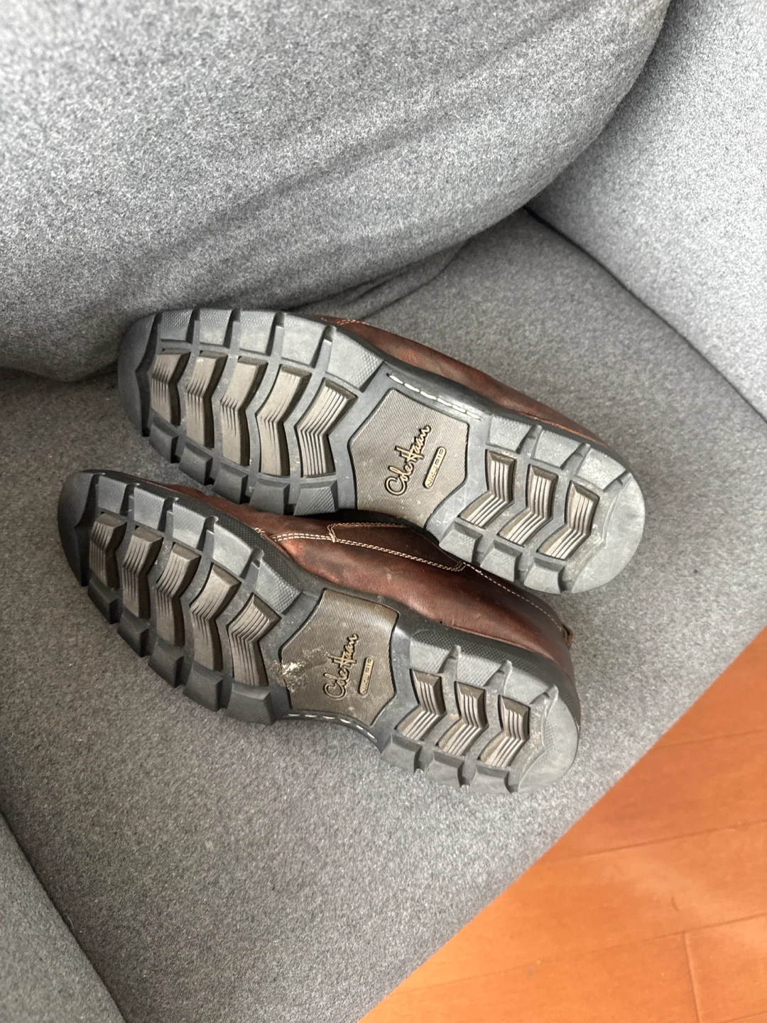Cole Haan brown leather slip-on shoes