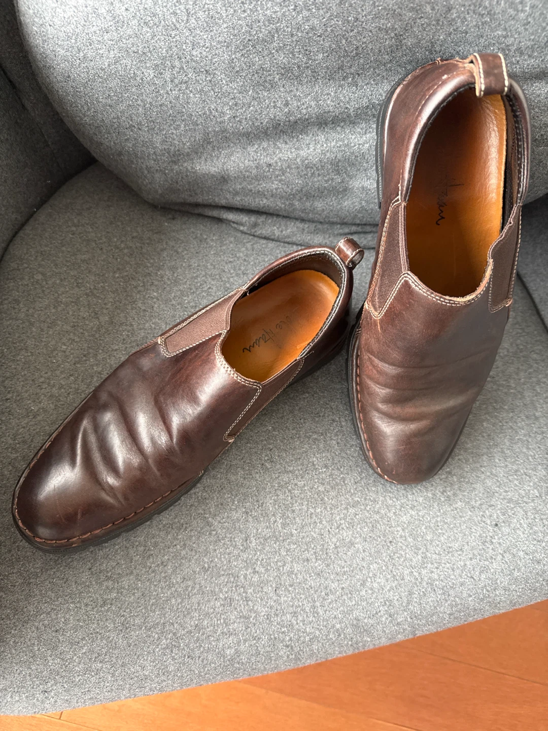Cole Haan brown leather slip-on shoes - photo 2