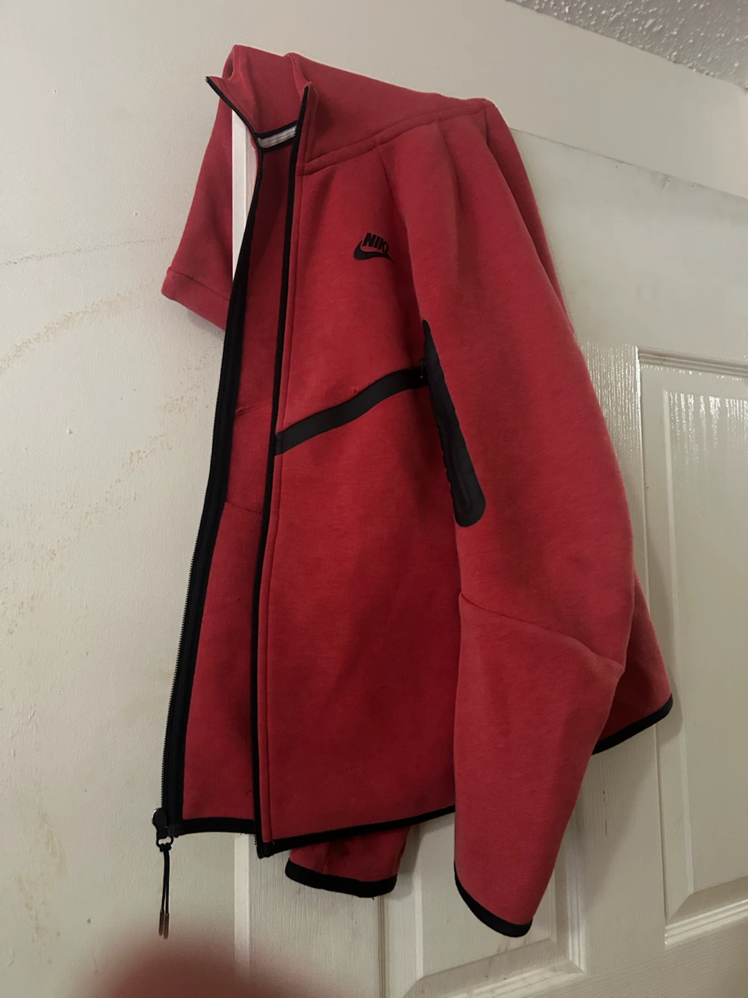 Red Nike Tech Fleece Hoodie