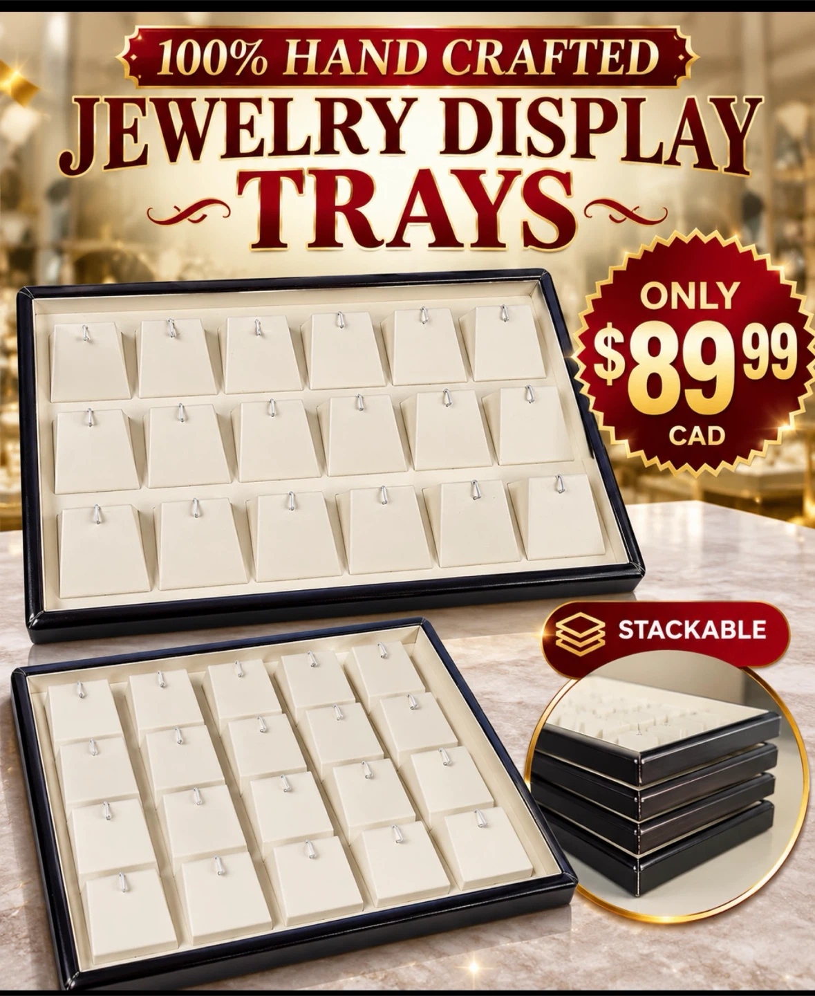 Handcrafted Jewelry Display Tray