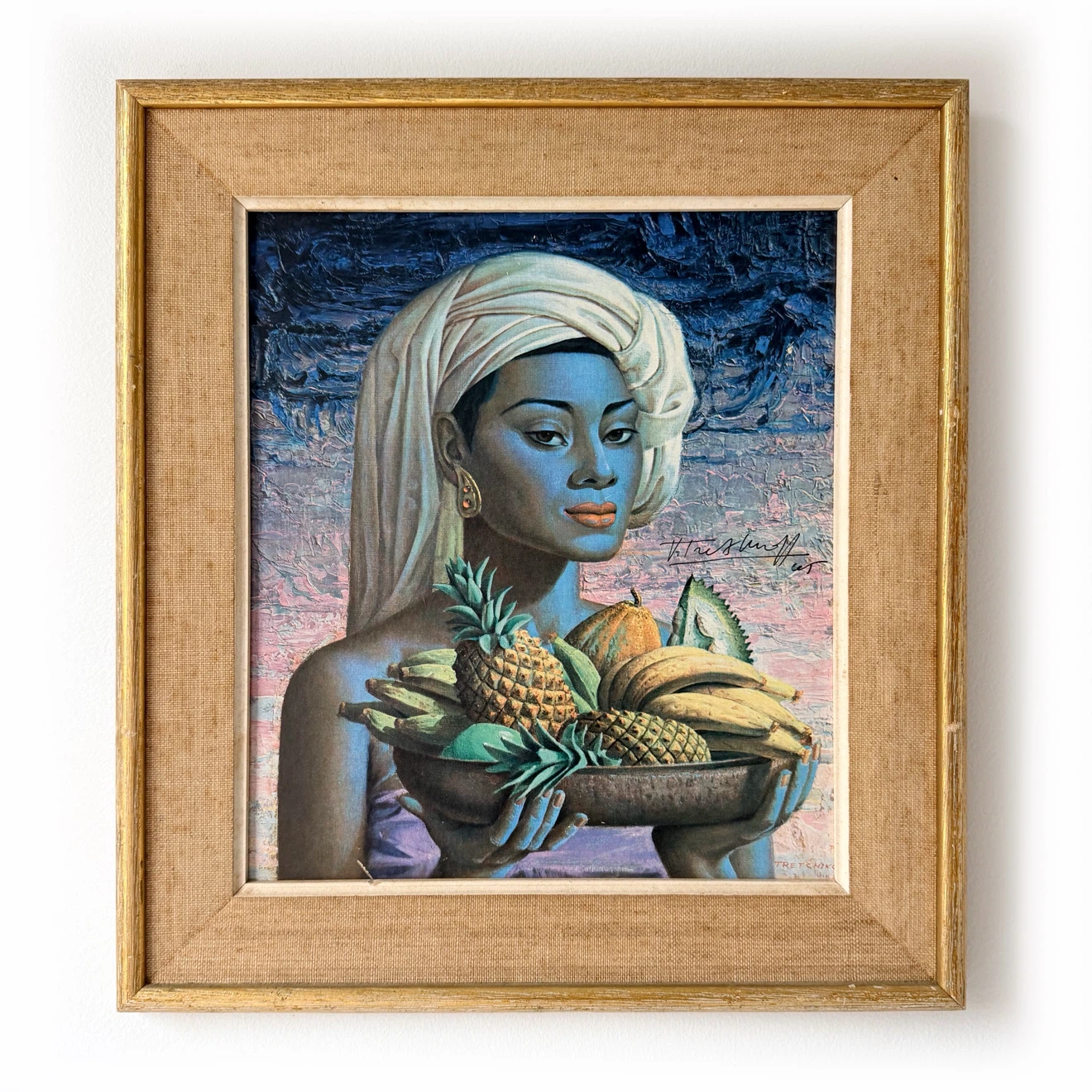 Signed Vintage 1965 Tretchikoff Fruits of Bali Print