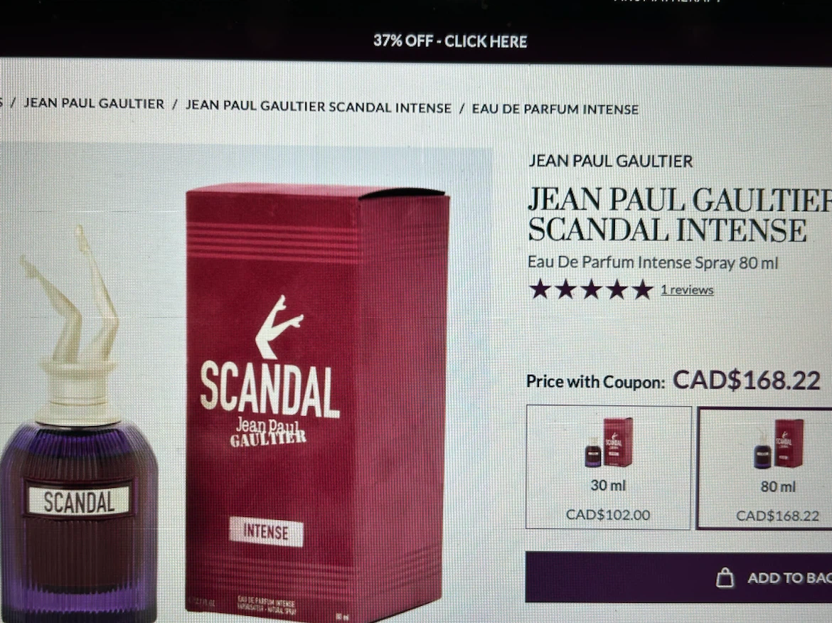 Jean Paul Gaultier Scandal Intense 50ml - photo 5
