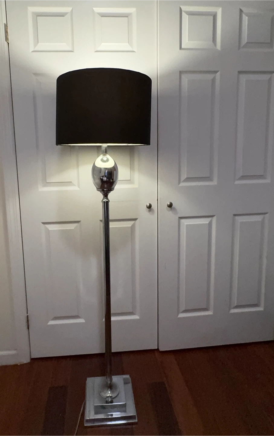 Solid  Floor Lamp with Black Shade