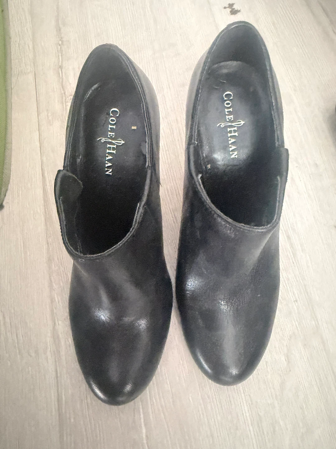 Cole Haan black leather stiletto ankle booties - photo 2