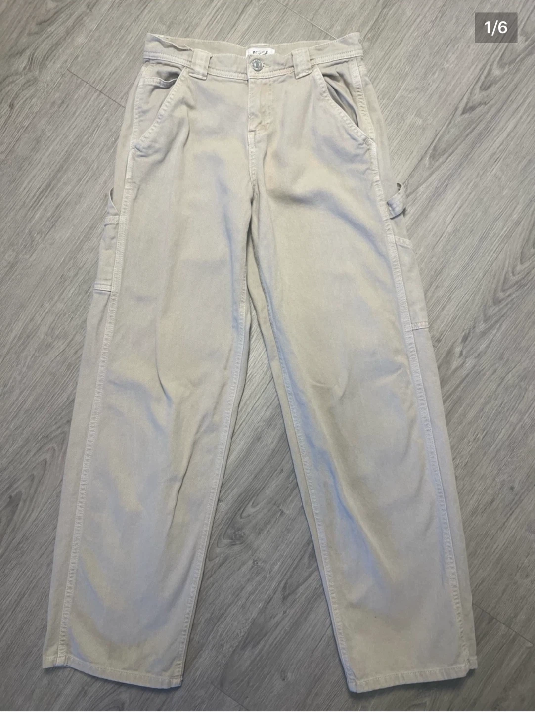 Garage Beige Carpenter Pants