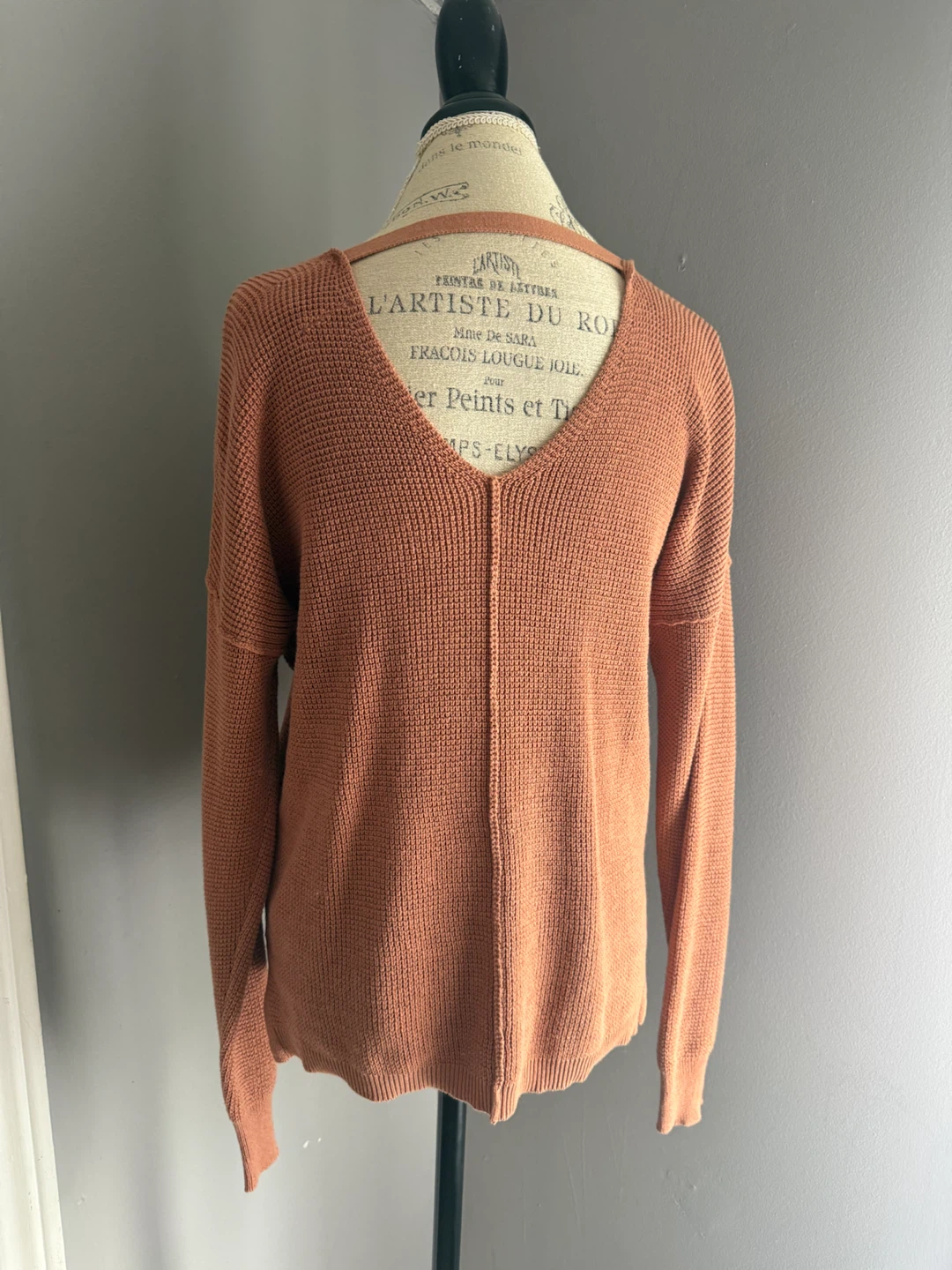 Mauve Waffle Knit Sweater - photo 2
