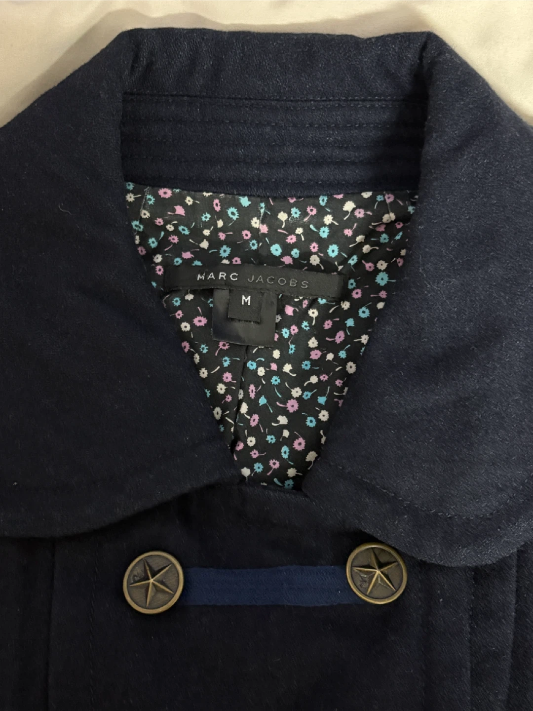 Vintage Y2K Marc Jacobs Navy Wool Peacoat - photo 2
