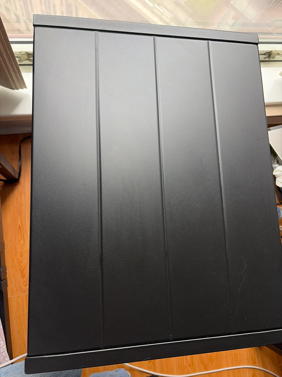 Black Metal C-Shaped Side Table Laptop desk - photo 2