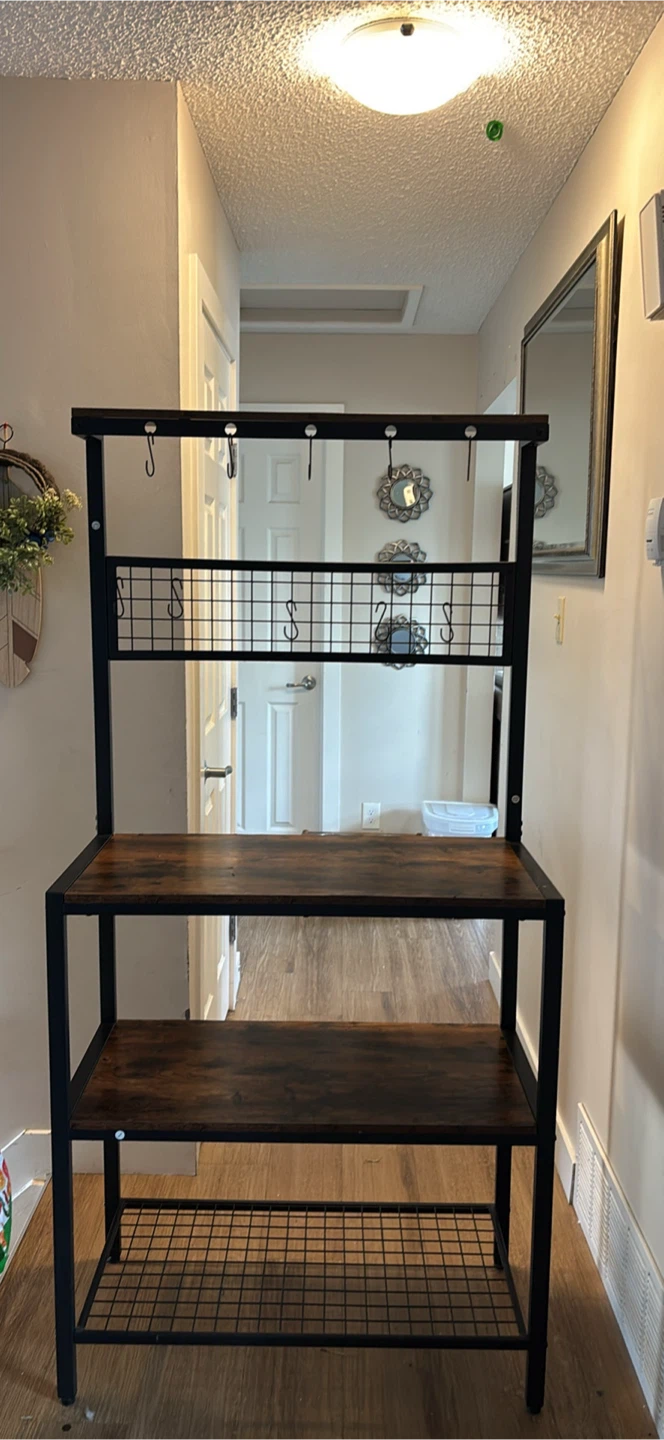 Rustic Industrial Kitchen Baker's Rack