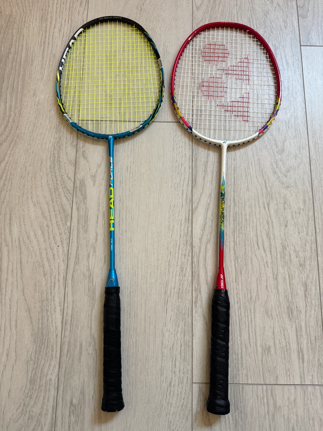 Head and Yonex Badminton Rackets