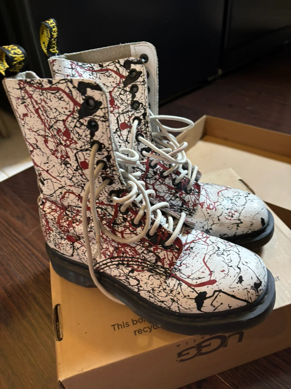 Dr. Martens 1460 Paint Splatter Boots Size 6 - photo 4