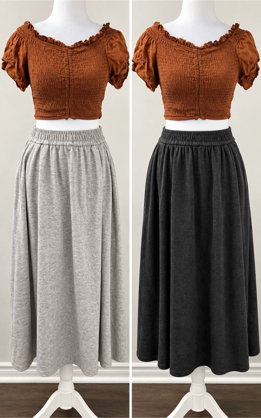 Women’s Midi Skirts – $15 Each 🤍🖤
