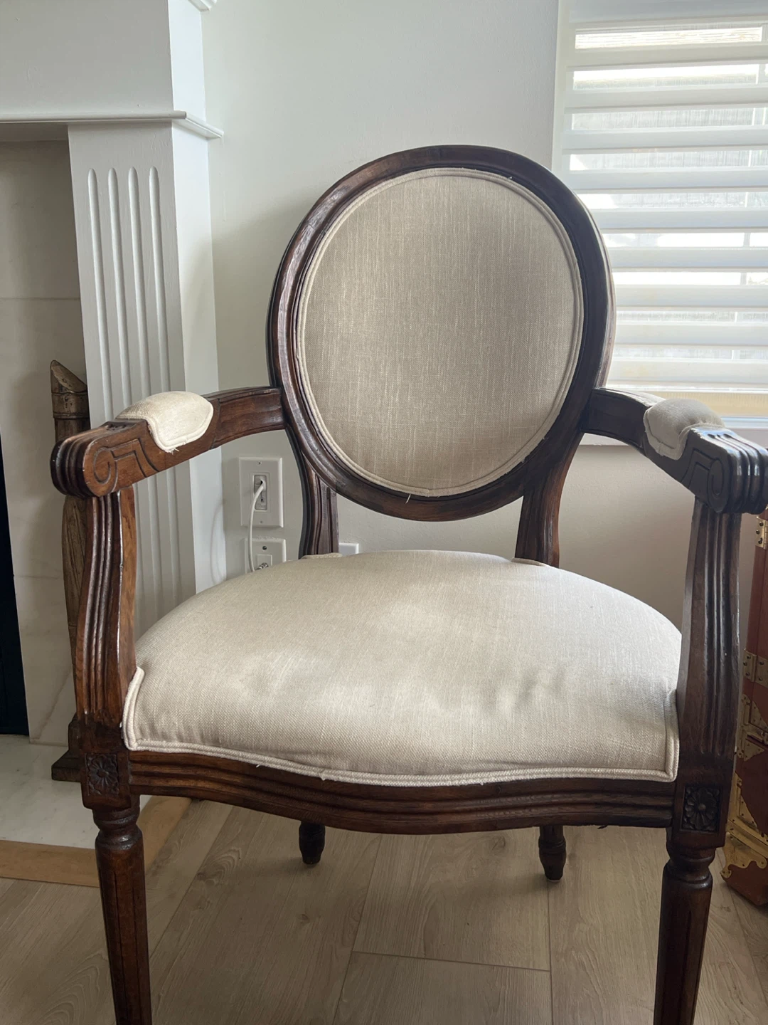 Vintage Style Oval Back Armchair