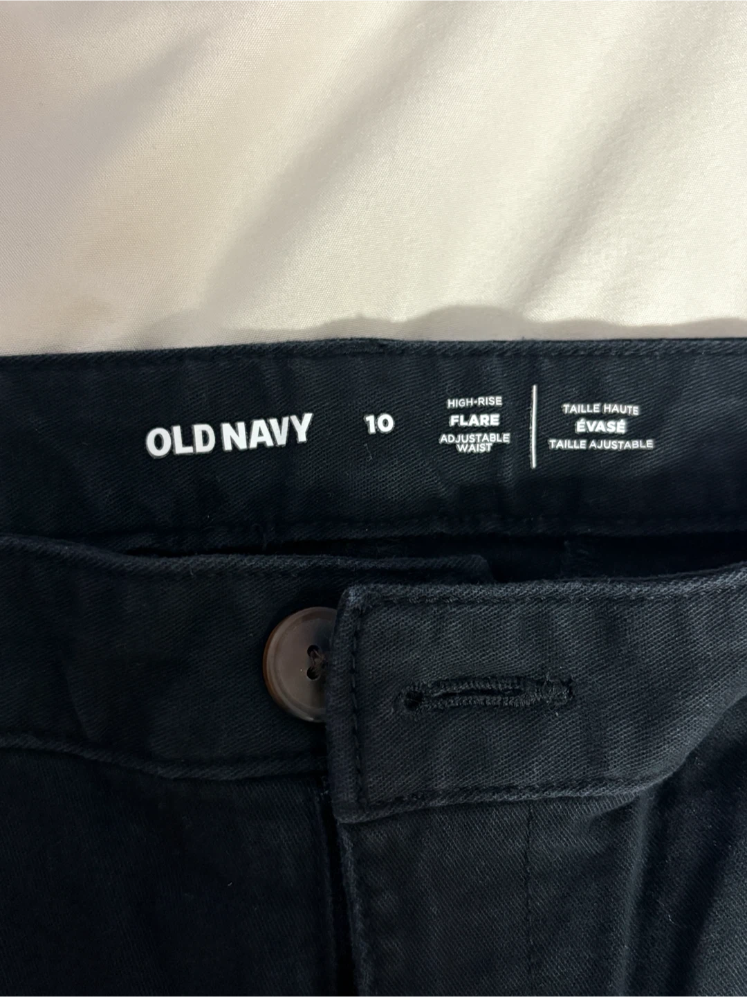 Black High-Rise Flare Pants | Size 10 - photo 2