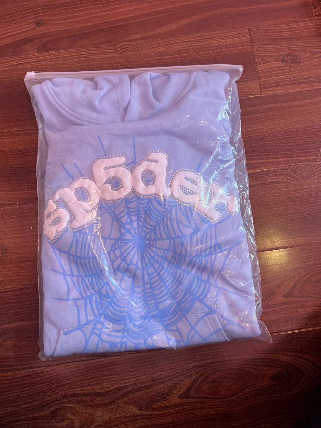 Sp5der Hoodie Light Blue