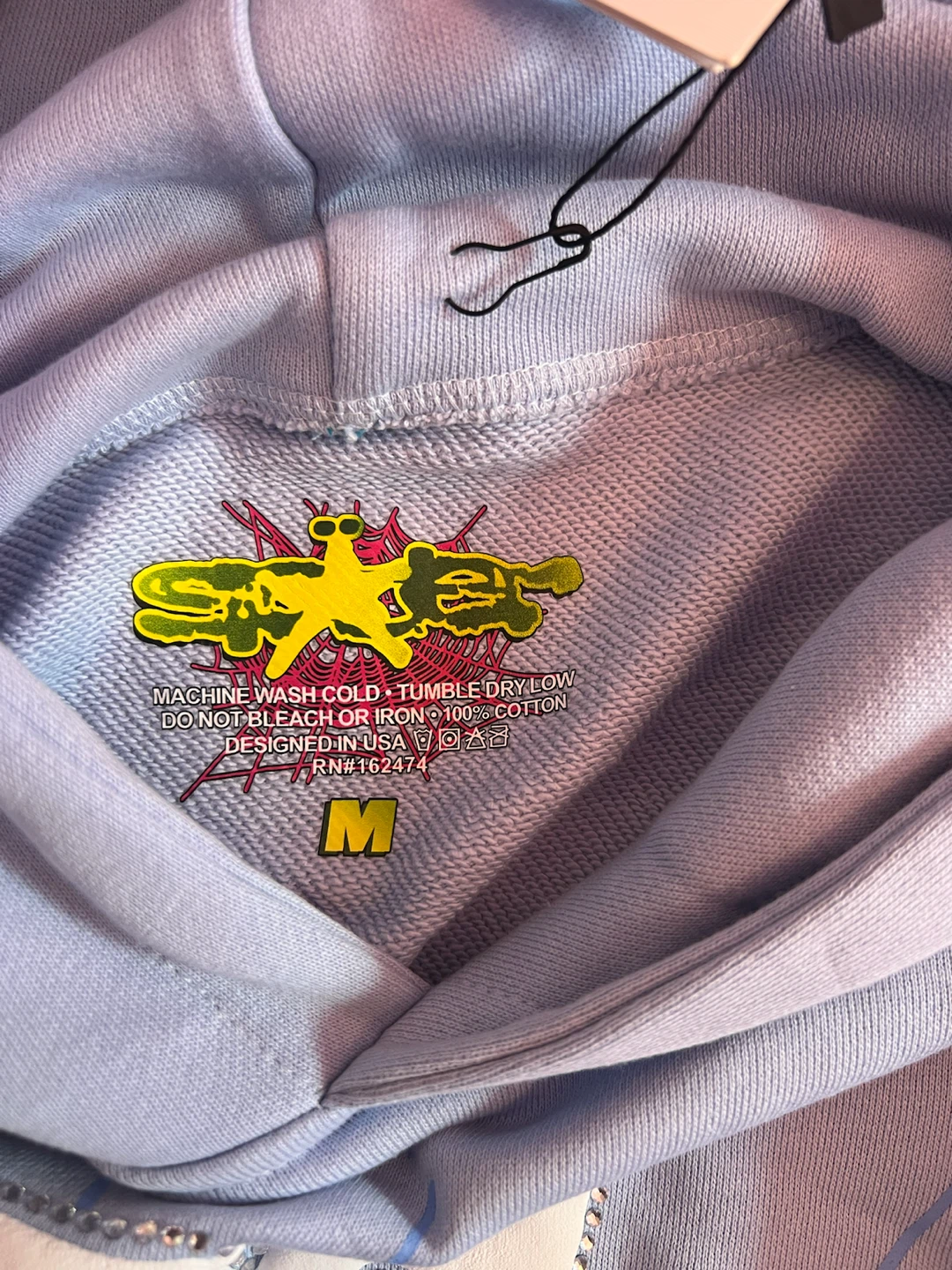 Sp5der Hoodie Light Blue - photo 2