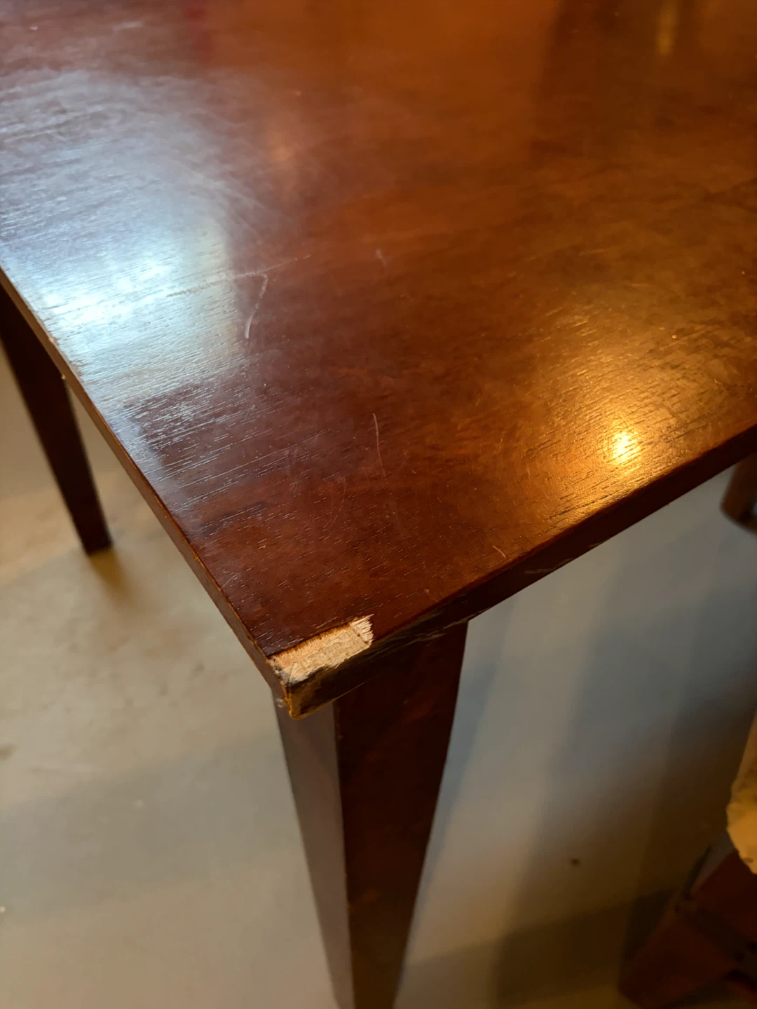 Dark Wood Dining Table with 4 Chairs - Extendable - photo 4