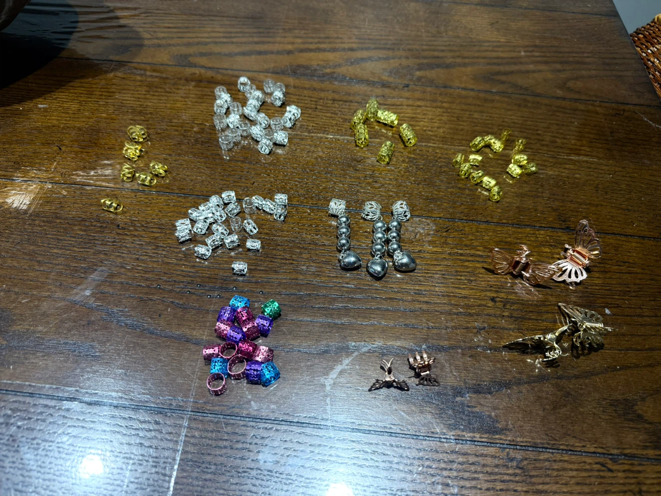 Assorted Hair Accessories and Braiding Beads