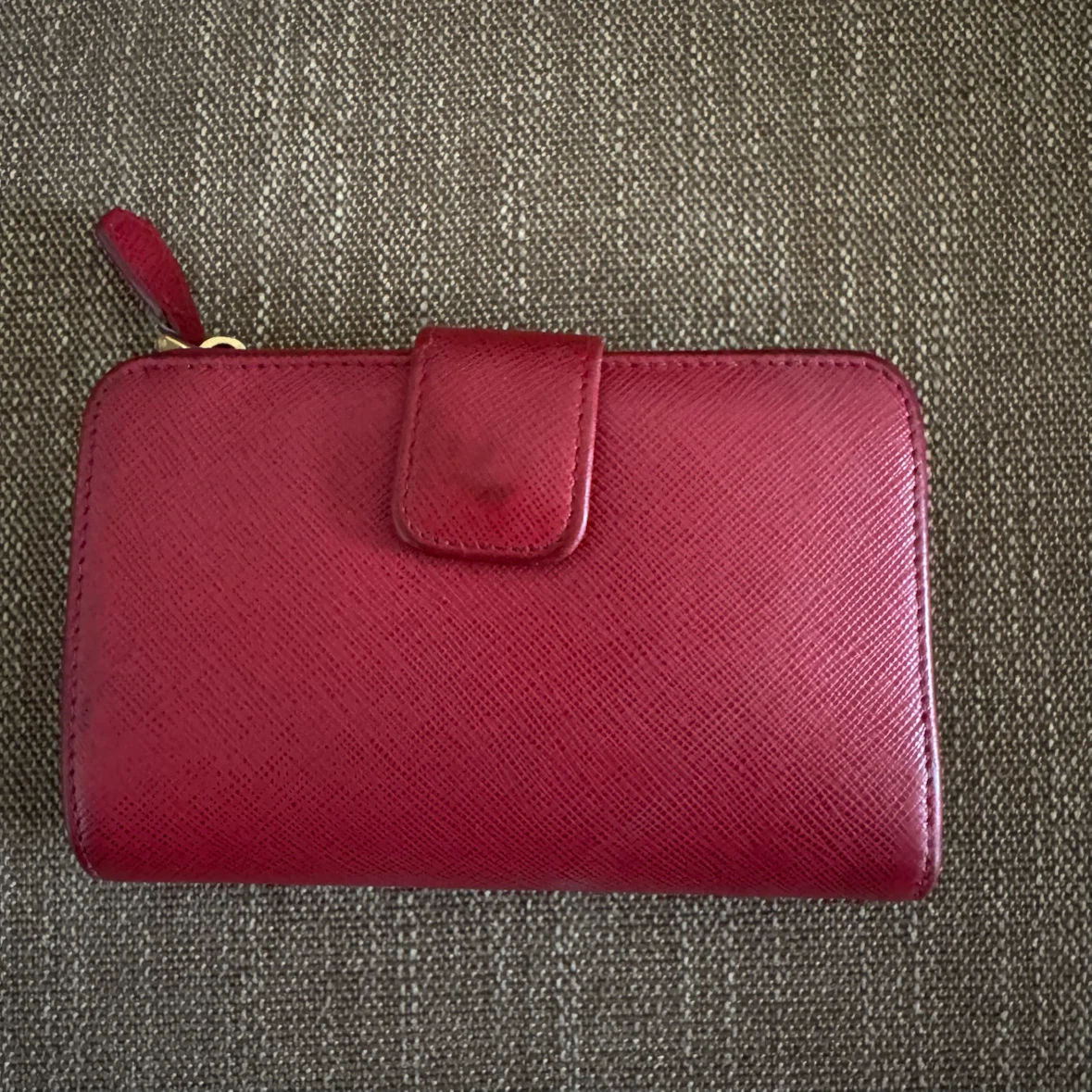 Prada Saffiano Leather Wallet Red - photo 2