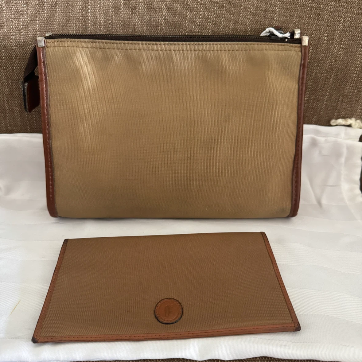 Lancel Paris Beige Pouch and Wallet Set - photo 2