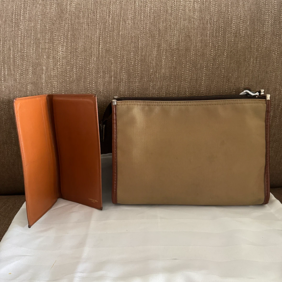 Lancel Paris Beige Pouch and Wallet Set - photo 3