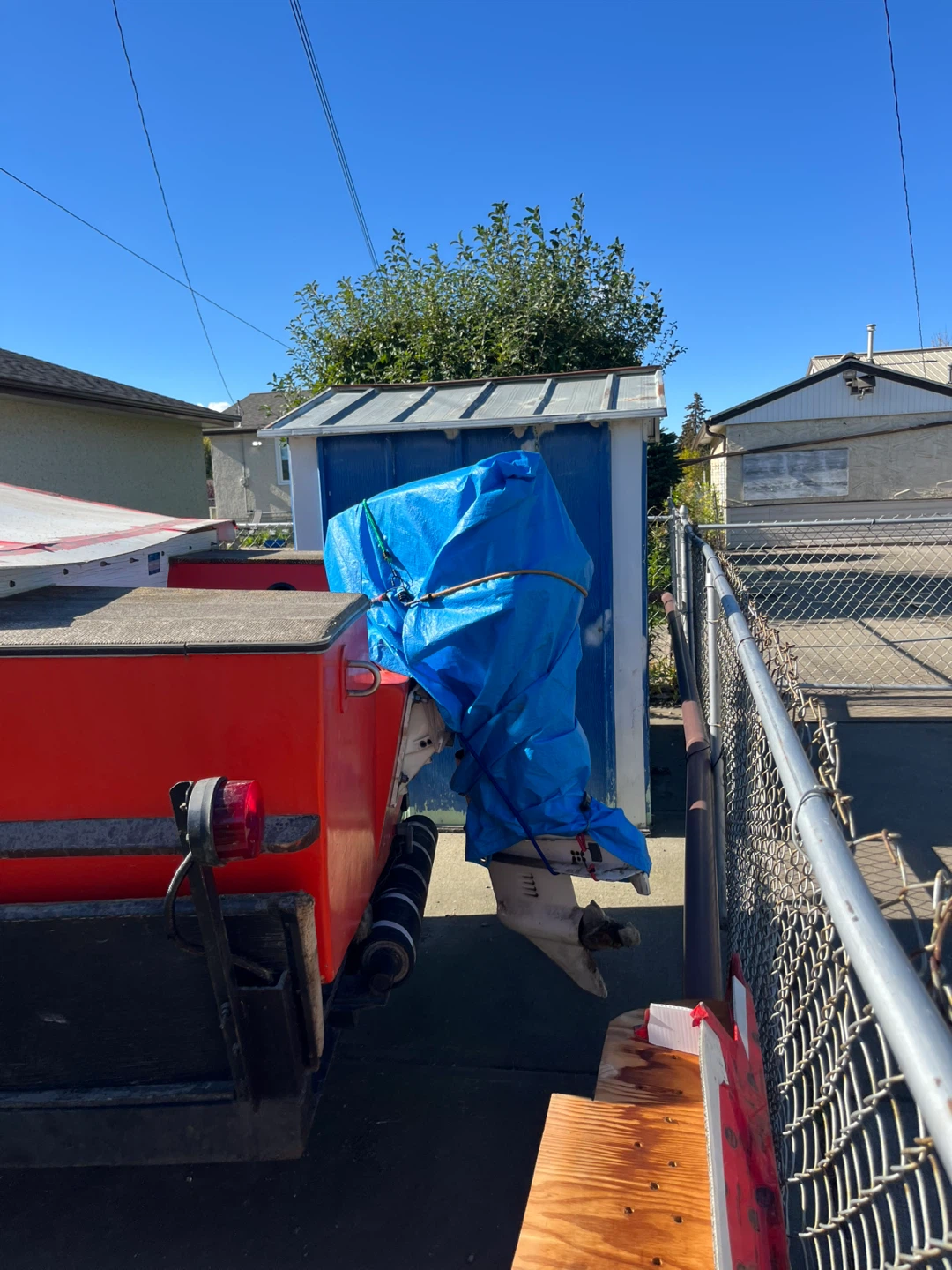 Homemade motorboat with trailer and motor - photo 2