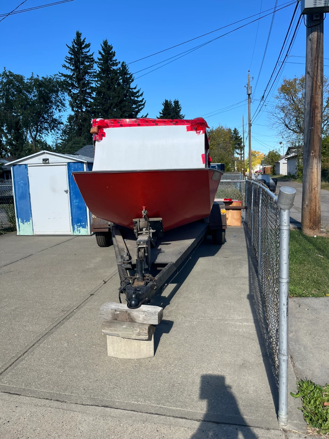 Homemade motorboat with trailer and motor - photo 3