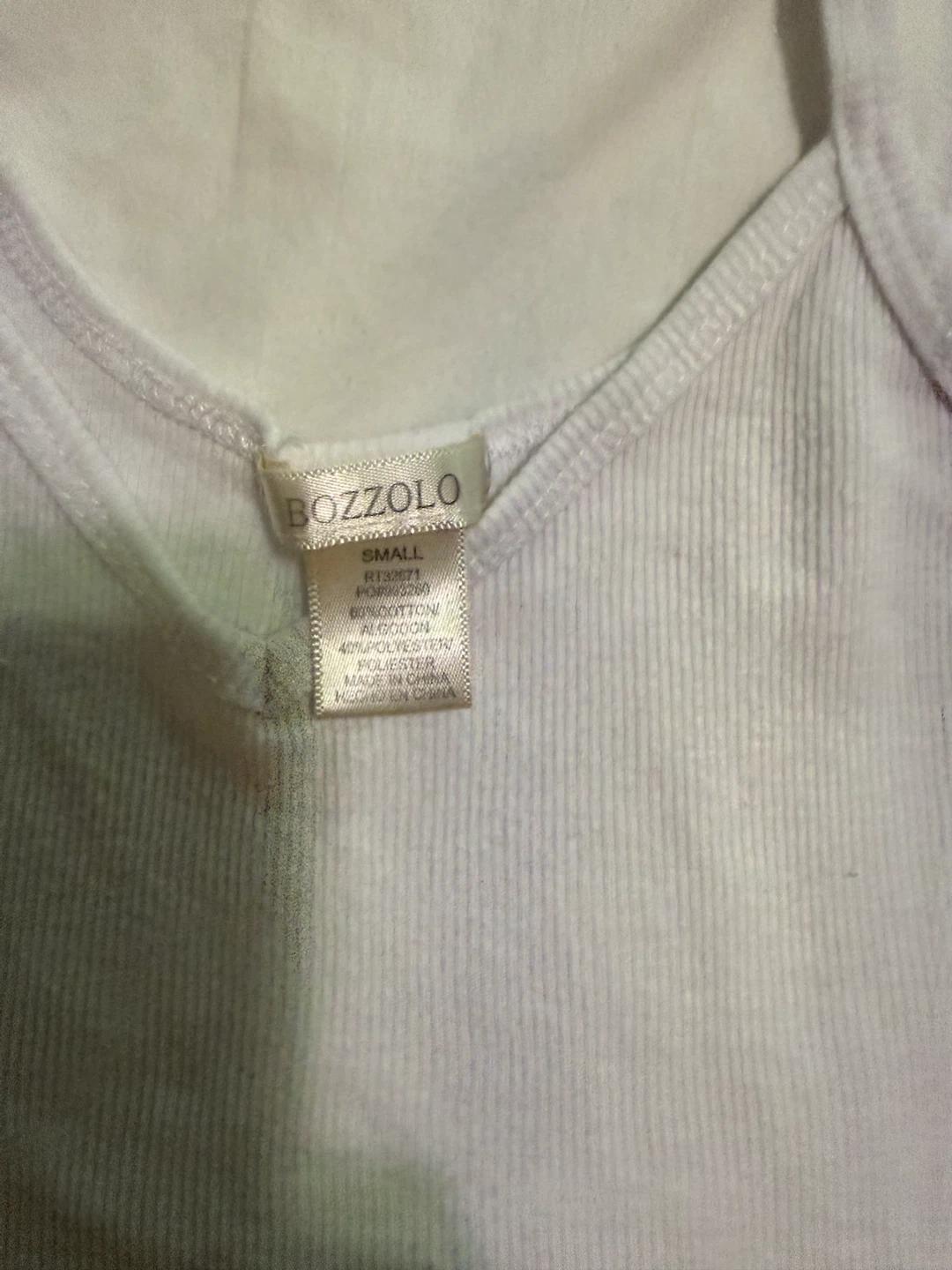 Bozzolo White Ribbed Tank Top - photo 2