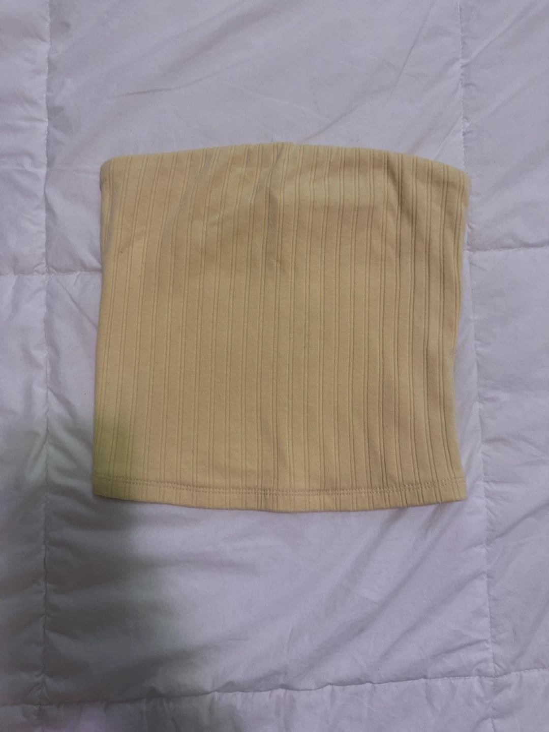 American Eagle Yellow Ribbed Tube Top