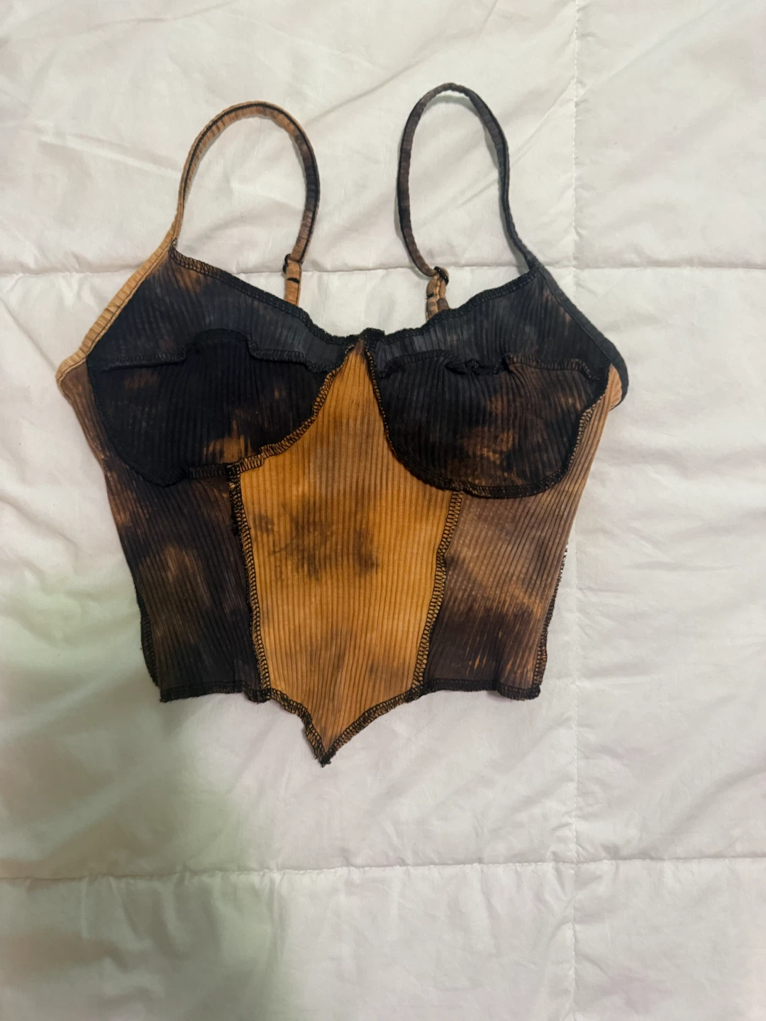 SHEIN Tie-Dye Corset Style Top Size XS