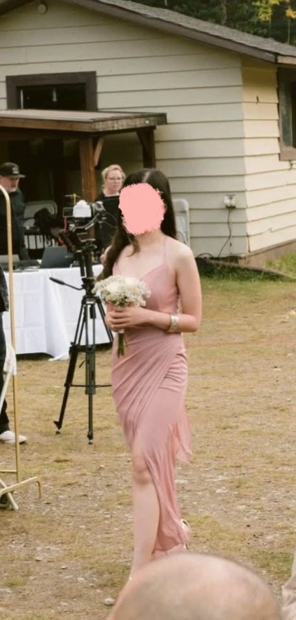 Azazie Dusty Rose Chiffon Maxi Dress - photo 2