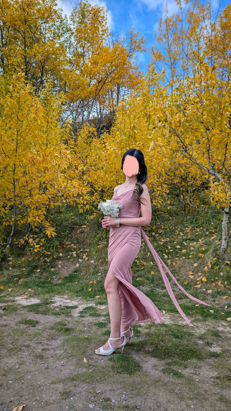 Azazie Dusty Rose Chiffon Maxi Dress - photo 3