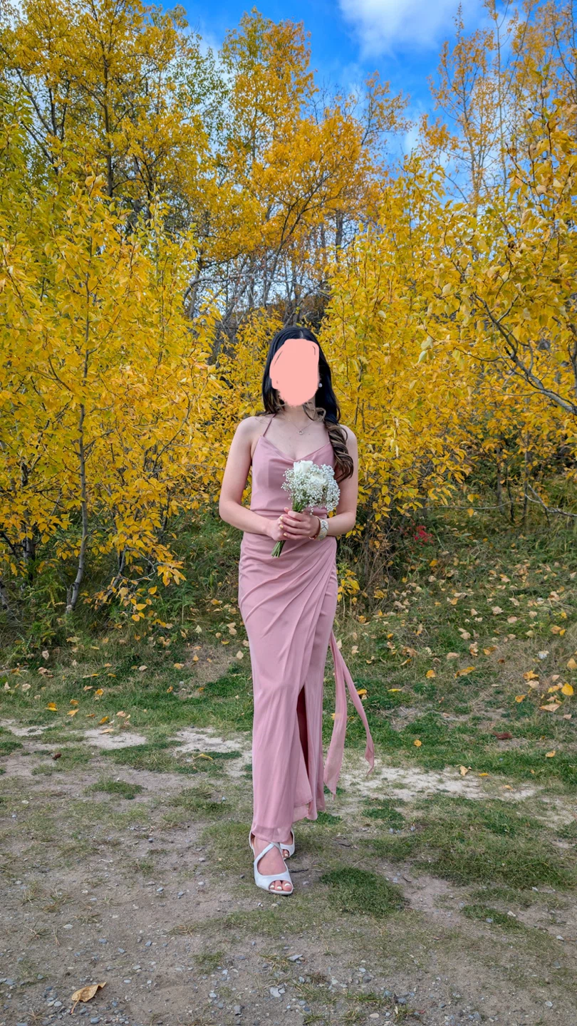 Azazie Dusty Rose Chiffon Maxi Dress - photo 4