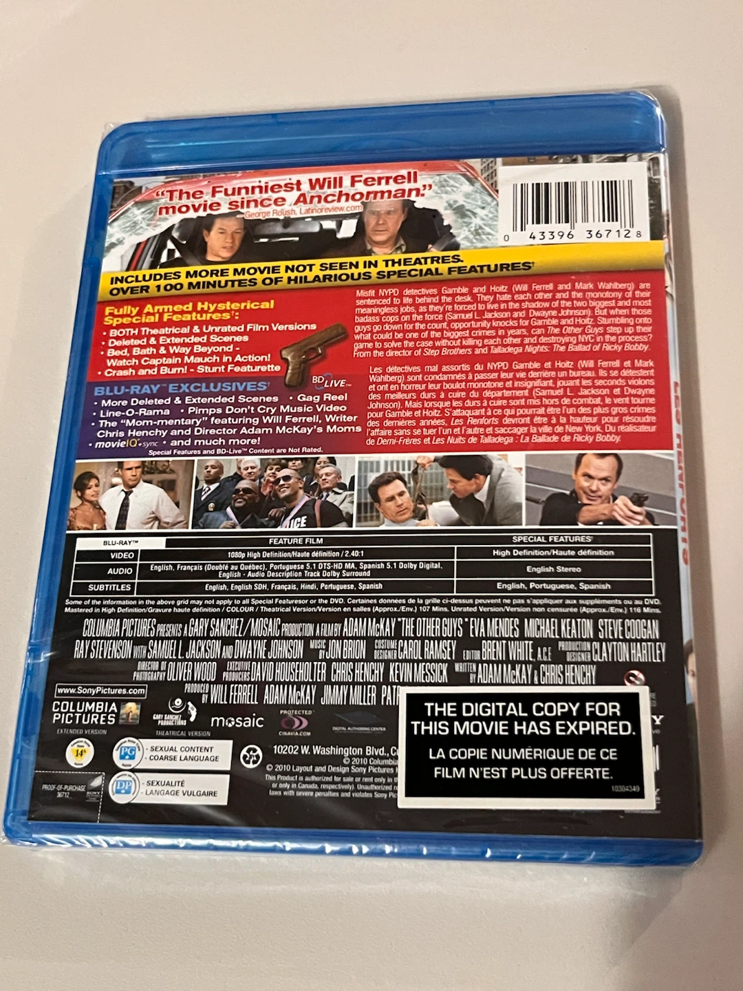 NEW Sealed — The Other Guys Blu-ray + DVD Combo Pack - photo 2