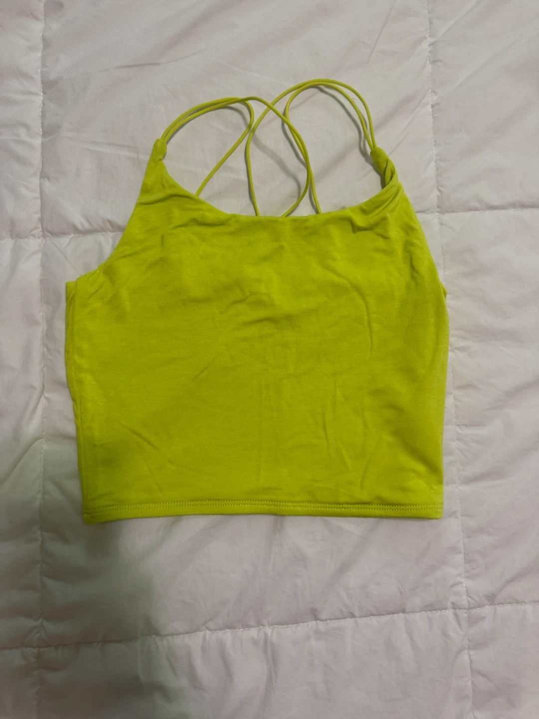 Harlow Neon Yellow Crop Top