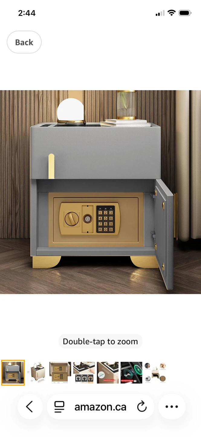 Smart nightstand with hidden safe table - photo 2