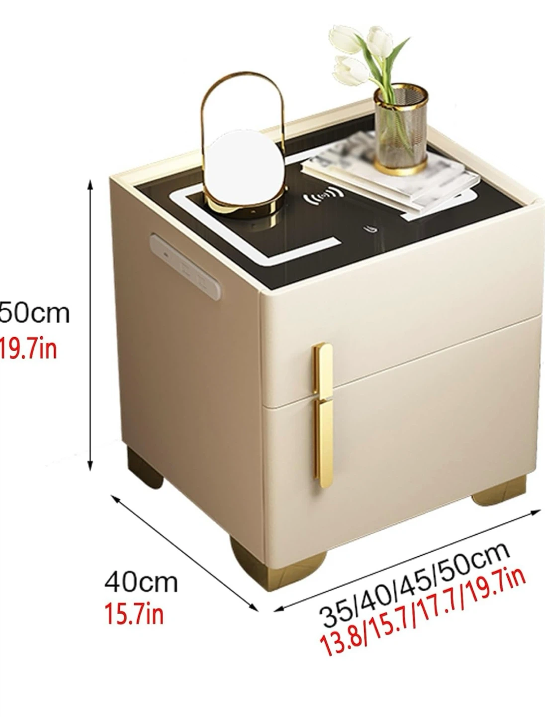 Smart nightstand with hidden safe table - photo 3