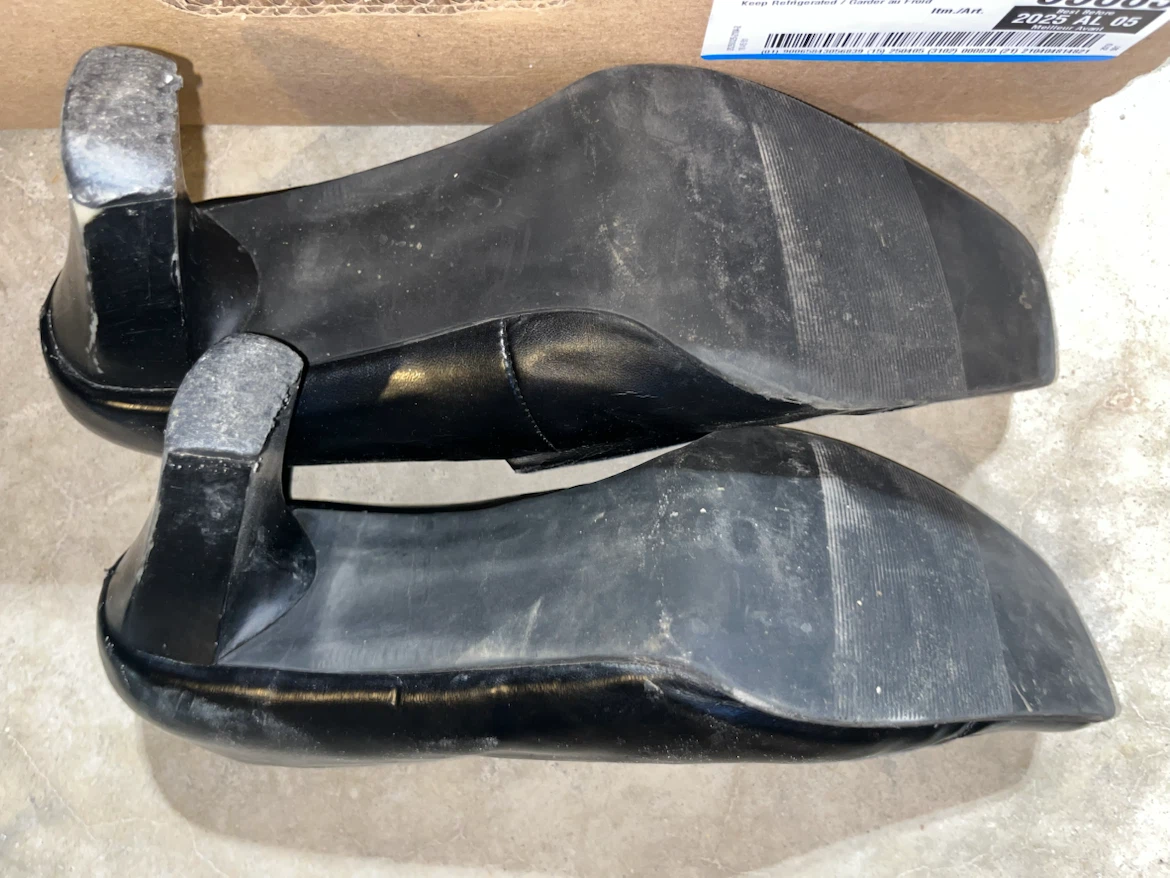 George Black Heeled Loafers