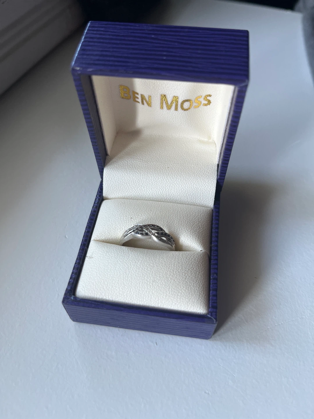 Ben Moss Sterling Silver Black and White Stone Twist Ring - photo 2